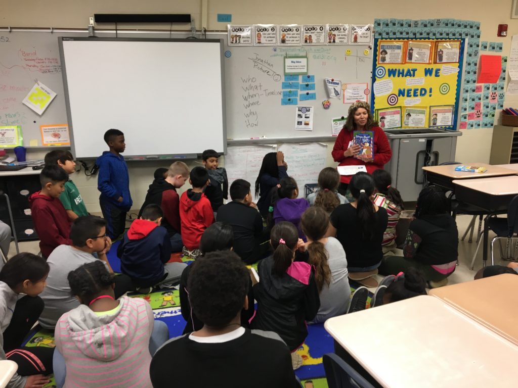 Allen Elementary Principal and Assistant Principals Read to Classes